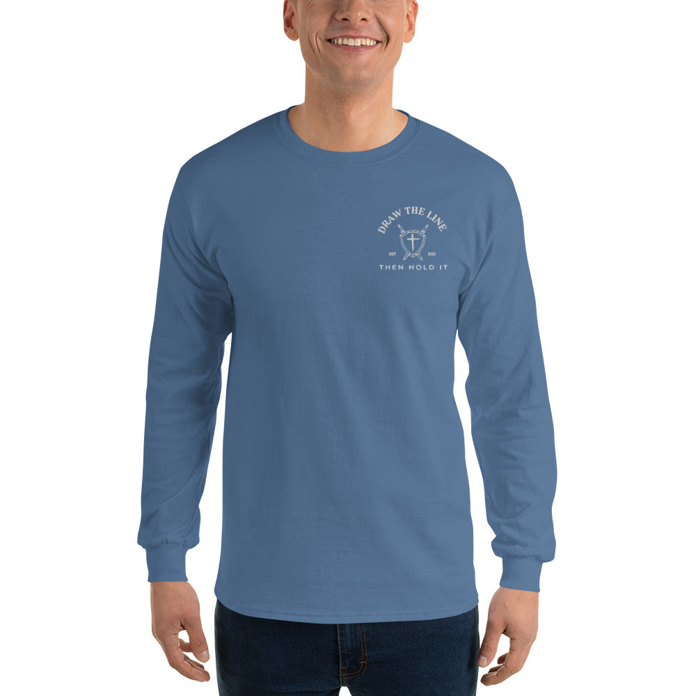 Draw the Line Men’s Long Sleeve Shirt