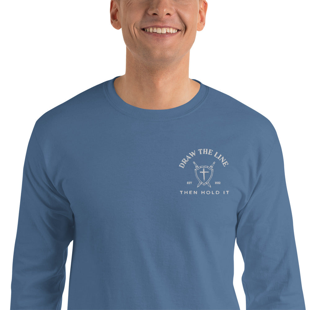 Draw the Line Men’s Long Sleeve Shirt