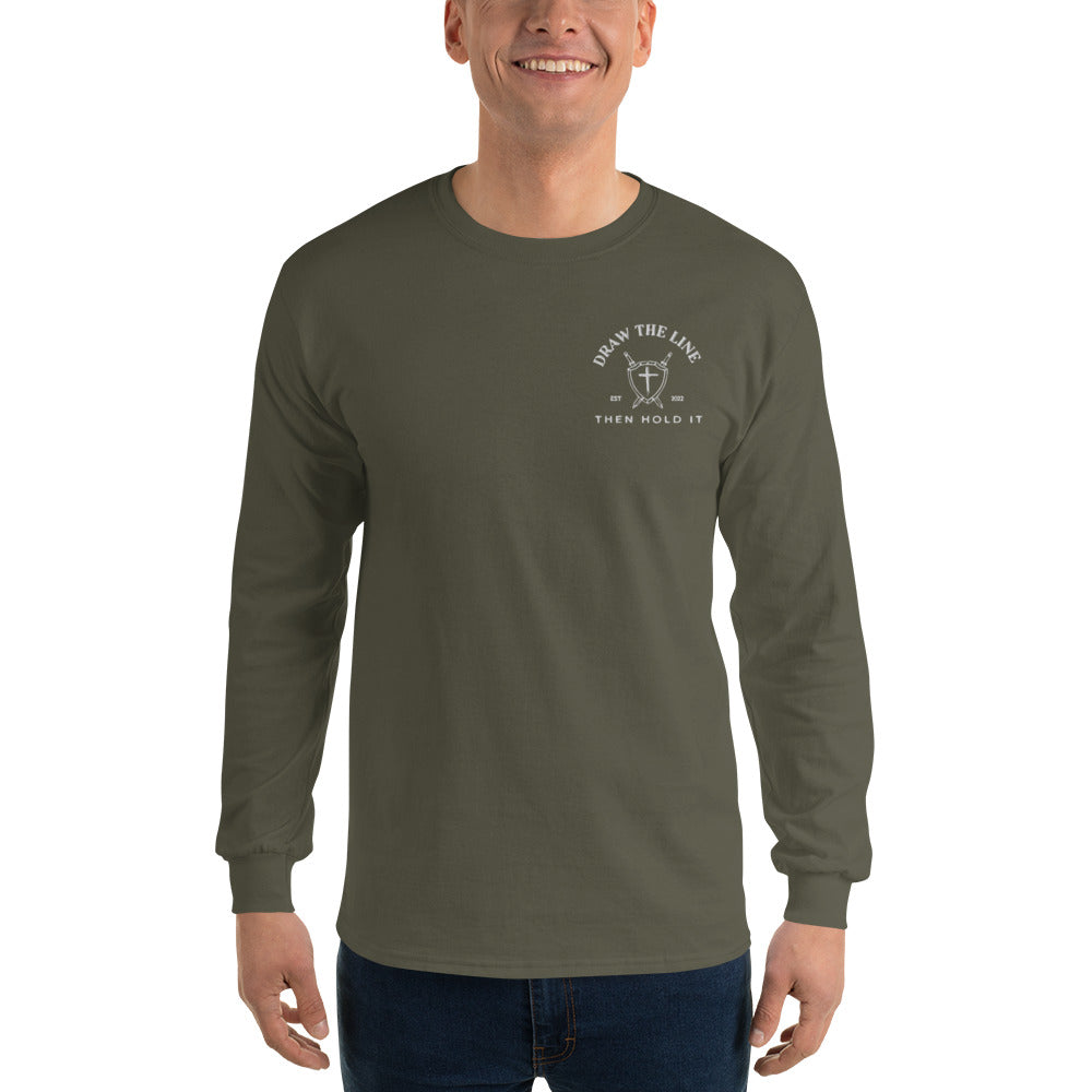 Draw the Line Men’s Long Sleeve Shirt