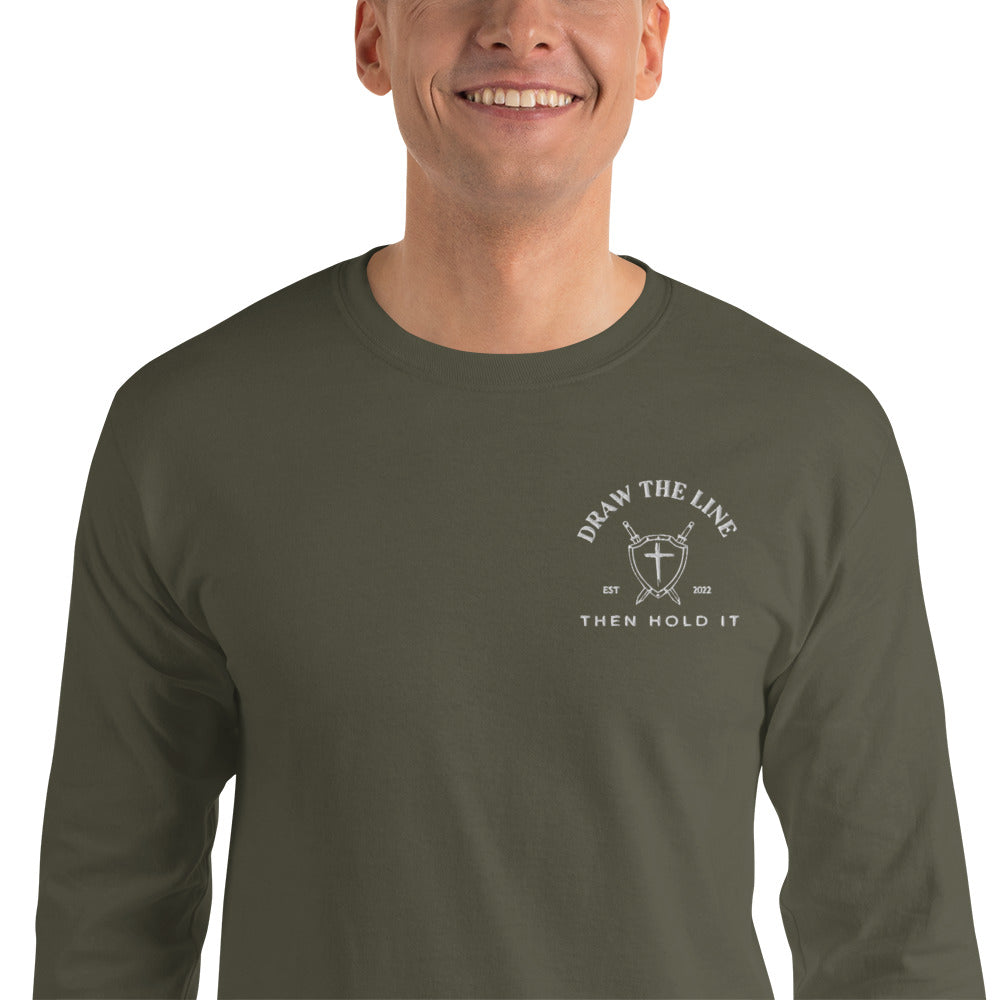 Draw the Line Men’s Long Sleeve Shirt