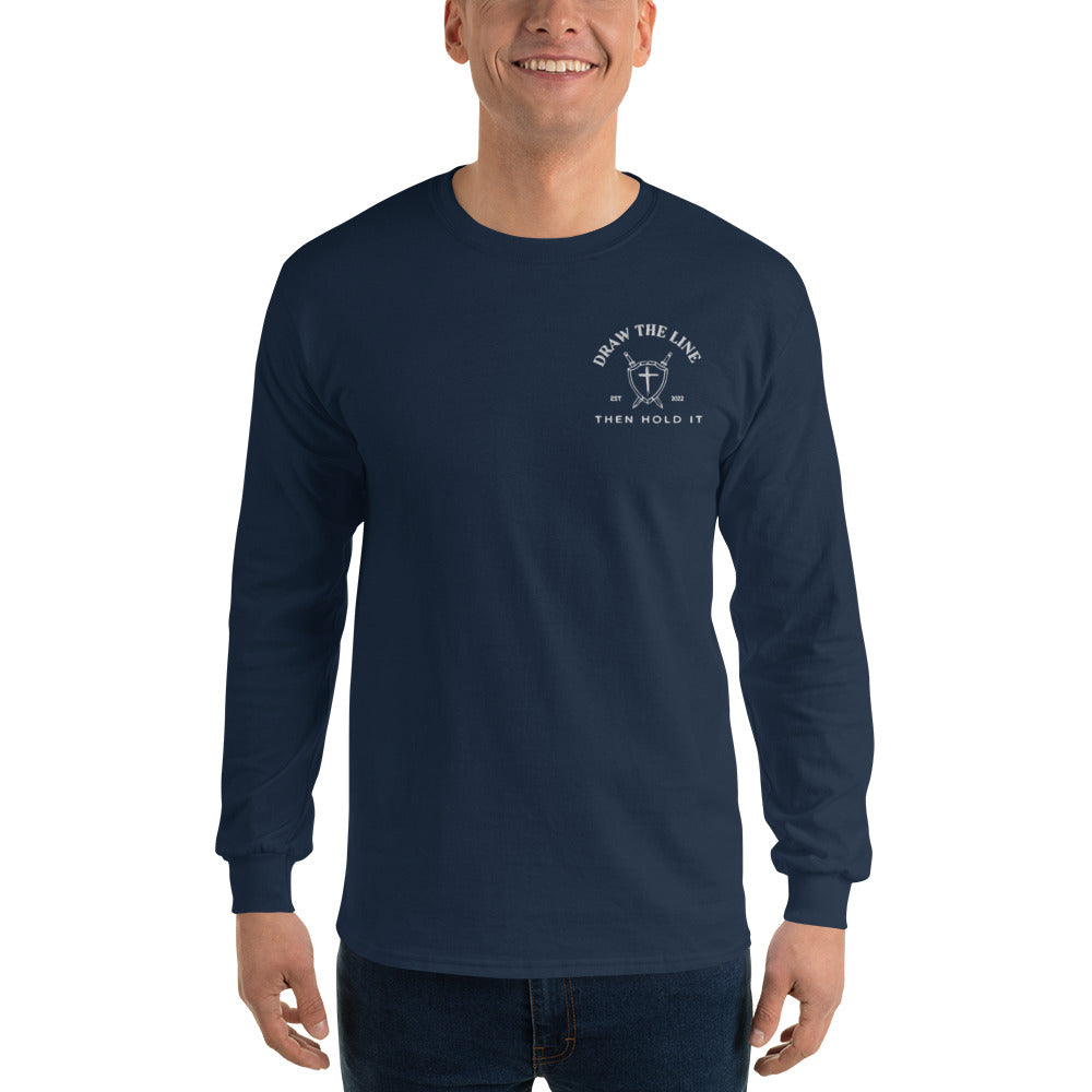 Draw the Line Men’s Long Sleeve Shirt