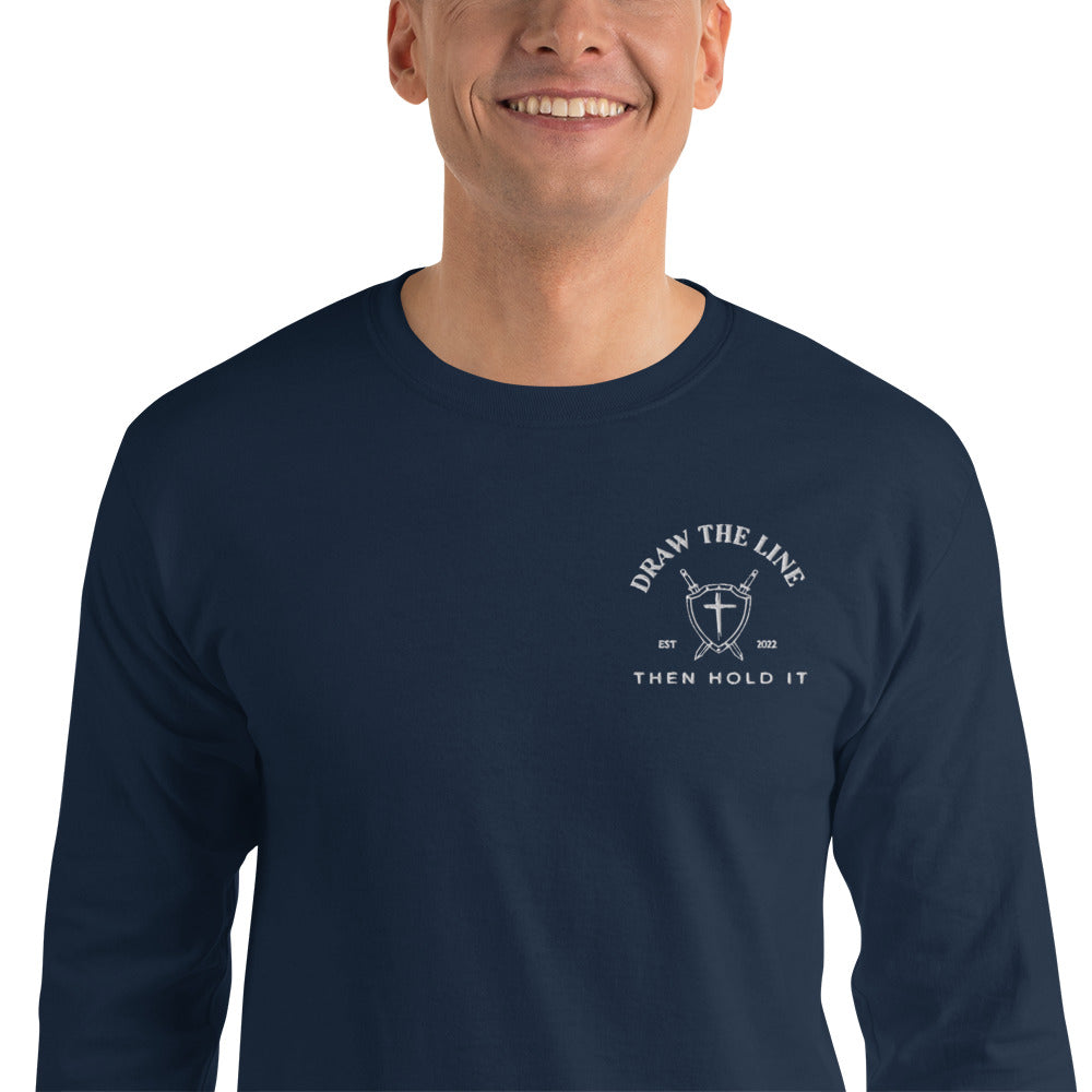 Draw the Line Men’s Long Sleeve Shirt