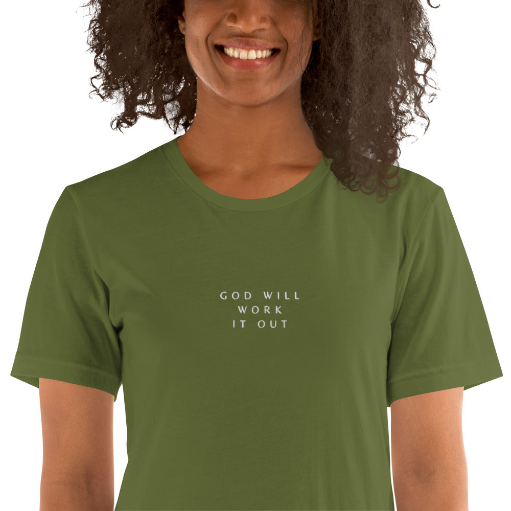 God Will embroidered unisex t-shirt